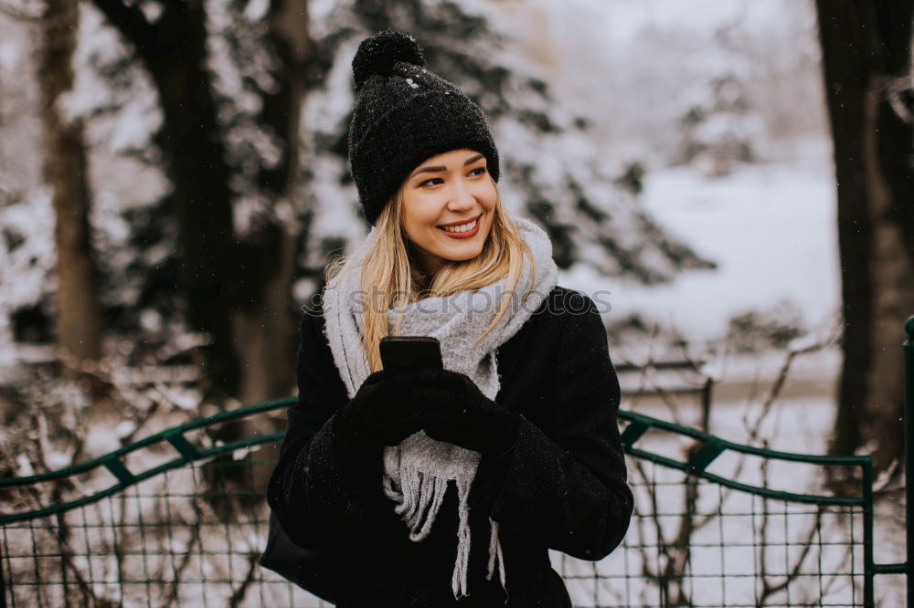 Similar – Image, Stock Photo Woman standing on the street