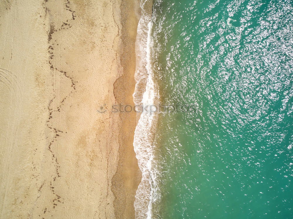 Similar – Image, Stock Photo Waves and turquoise sea at the sand beach from above