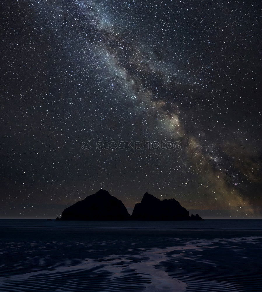 Similar – Image, Stock Photo Milky Way | Glyfada Beach | Night |