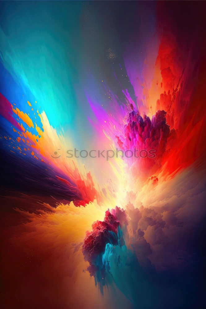 Image, Stock Photo heaven is on fire Red