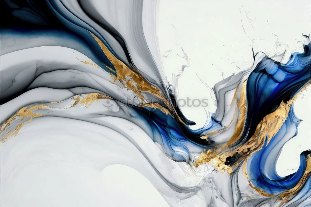 Image, Stock Photo Abstract flow of liquid paints in mix