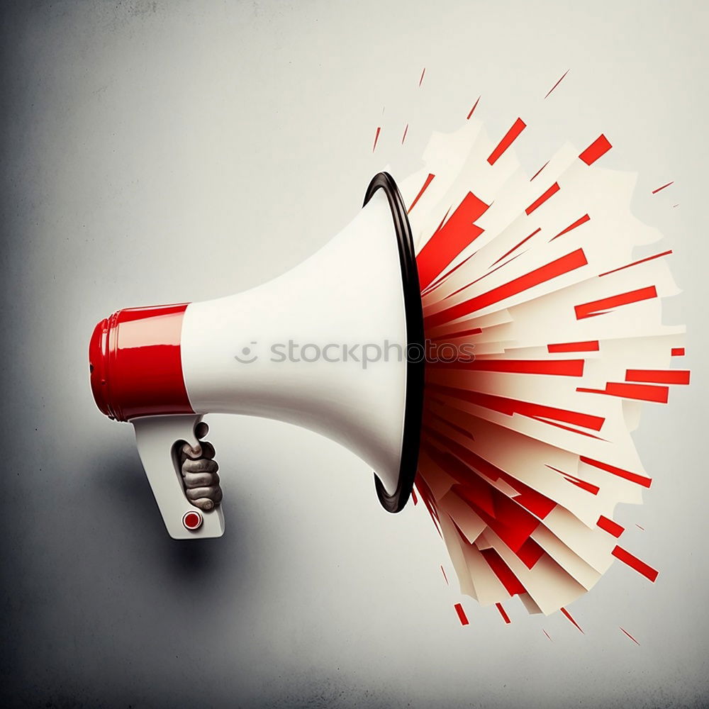 Similar – Image, Stock Photo Female hand holding megaphone