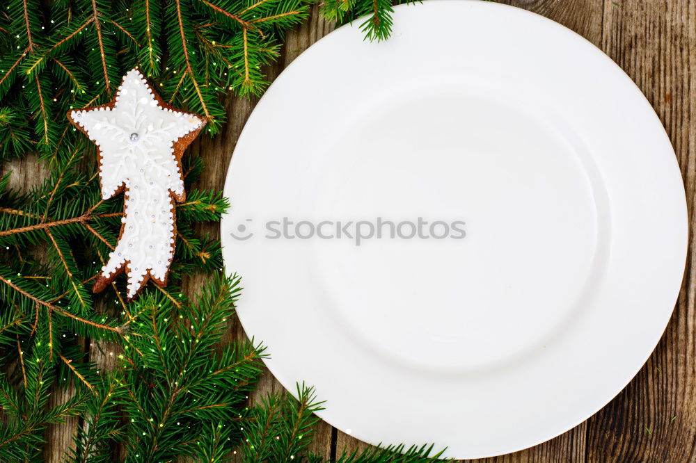 Image, Stock Photo white square plate