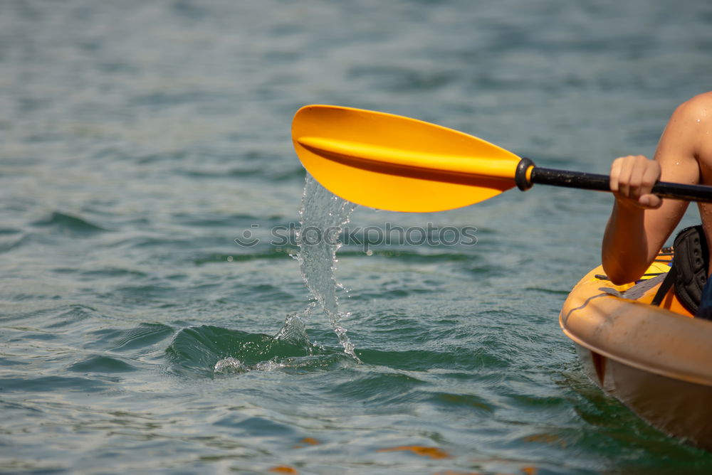 Similar – Image, Stock Photo Happy little girl floating with a ring in the water