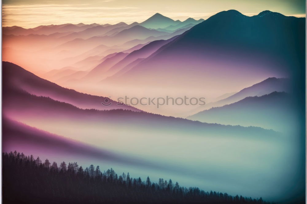 Similar – Image, Stock Photo Green mountains in sunlight and lake