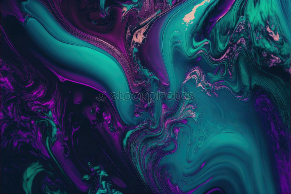 Vibrant green and purple marbling texture. Abstract background.