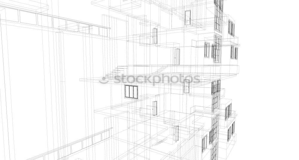 Similar – Image, Stock Photo Architectural drawing as a sketch for a preliminary design in ink on paper