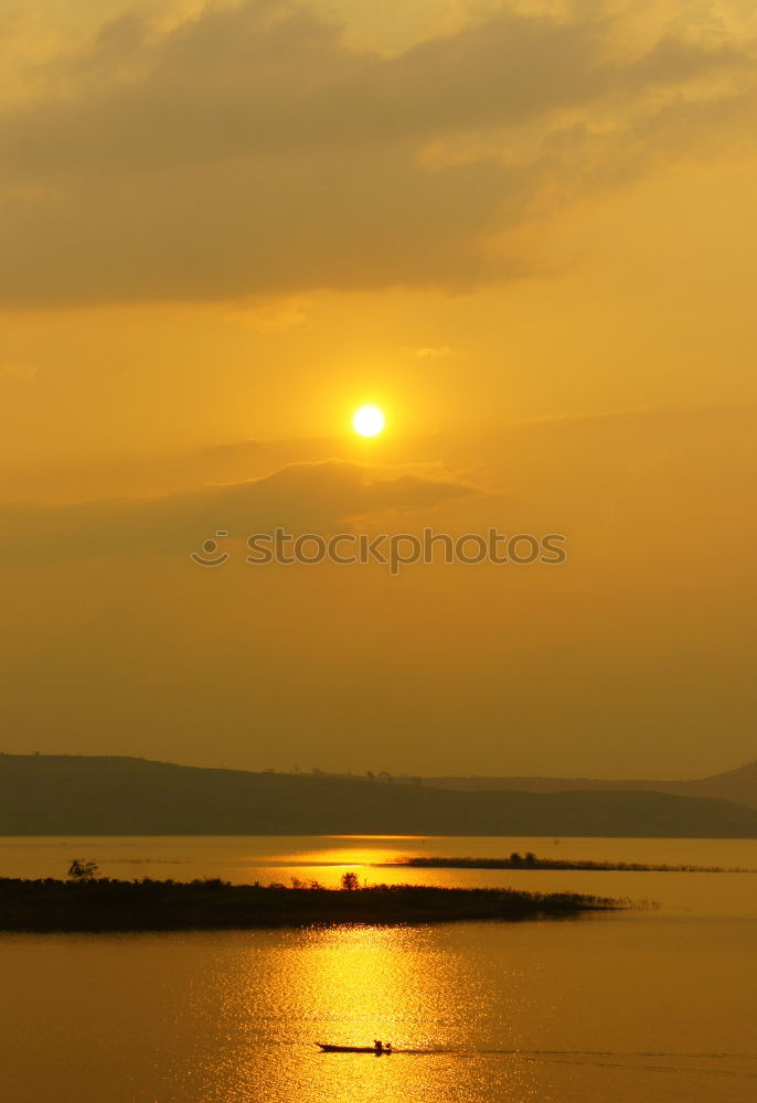 Similar – Solar boat 2 Sunset Rowing