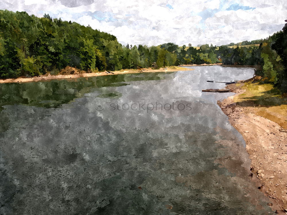 Similar – Image, Stock Photo Fisherman, river, rocks