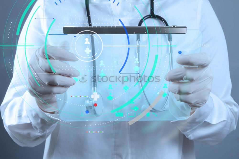 Similar – Image, Stock Photo Woman in protective clothes posing with a blue paint roller #DIY