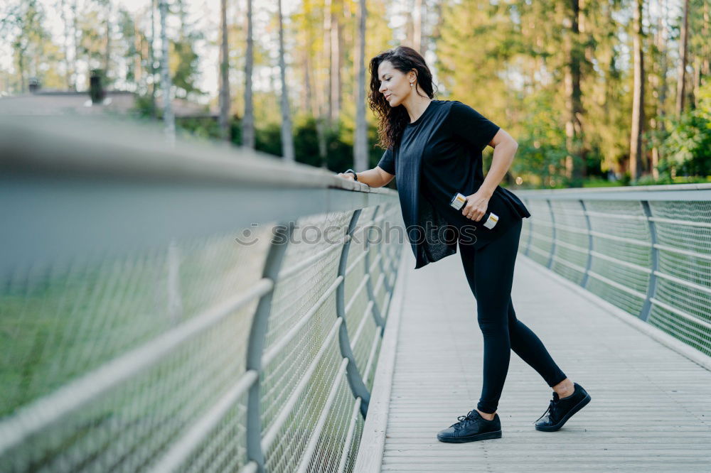 Similar – Image, Stock Photo female runner stretching