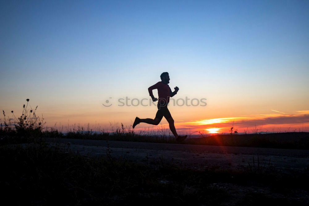 Similar – Image, Stock Photo jump in sunset Lifestyle