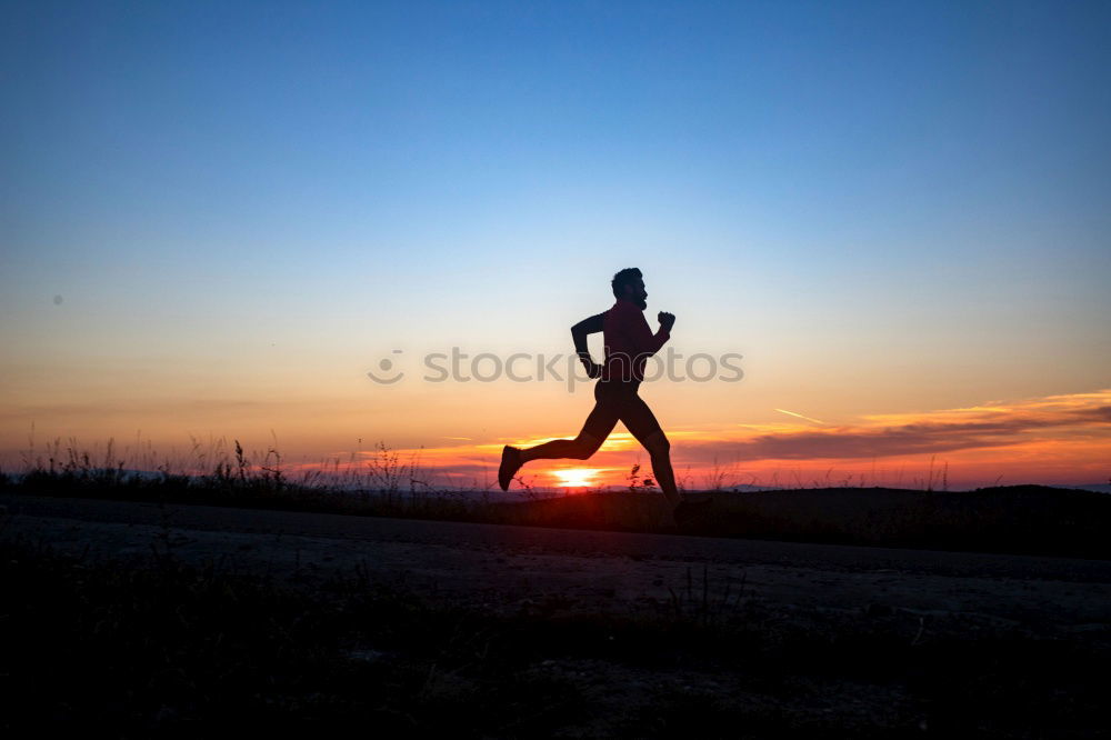 Similar – Image, Stock Photo jump in sunset Lifestyle