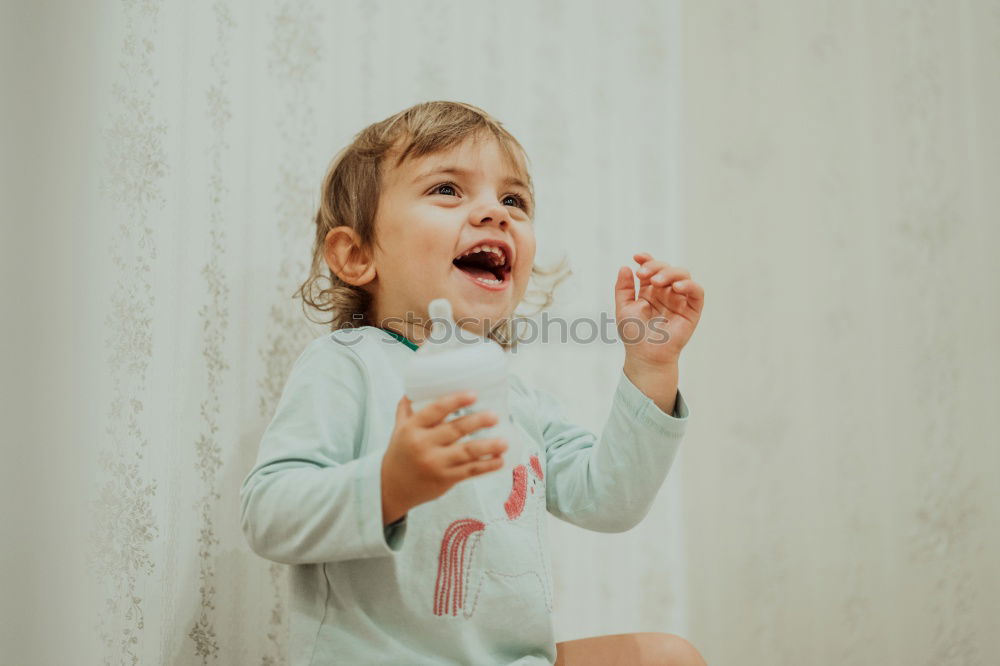 Image, Stock Photo Kid playing with skateboard