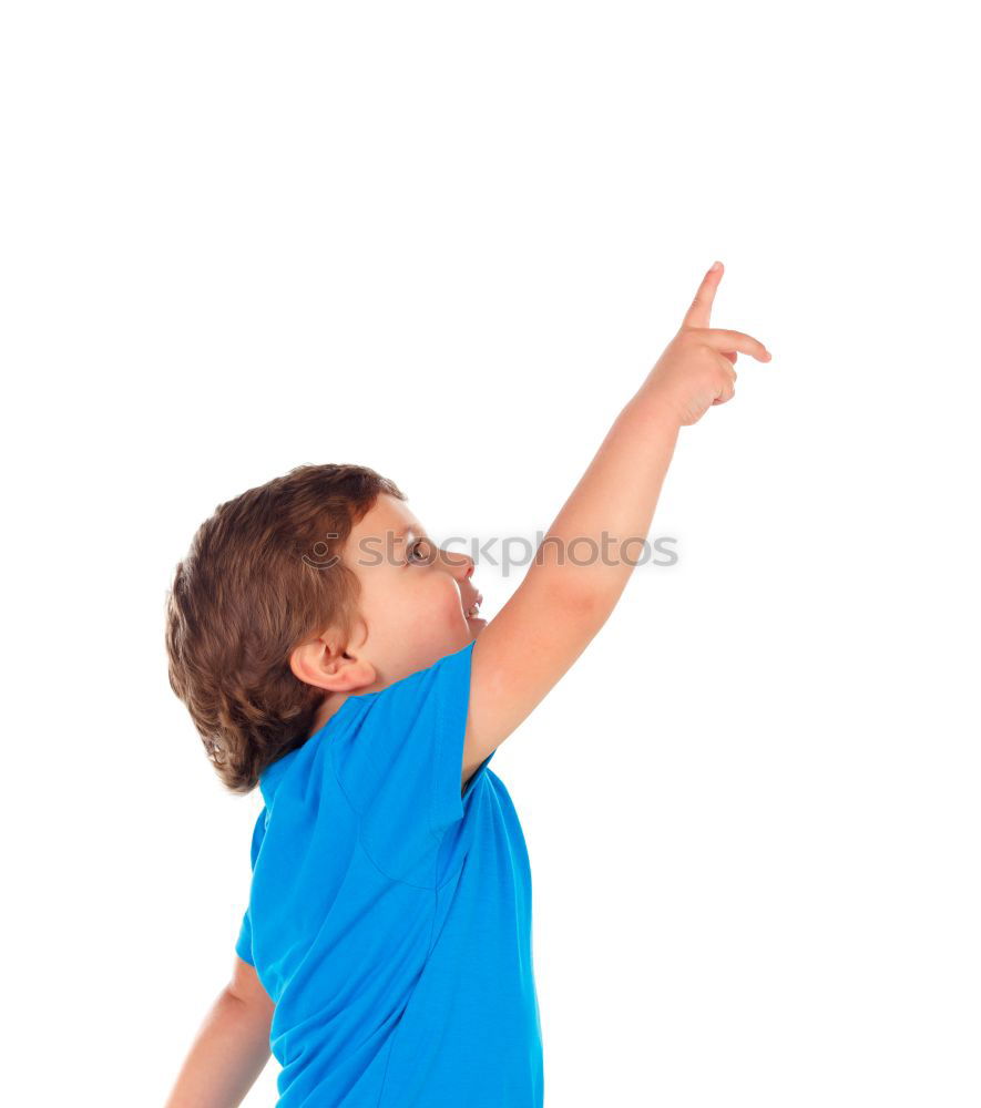 Similar – Image, Stock Photo Cute boy looking soap bubble in his open hand
