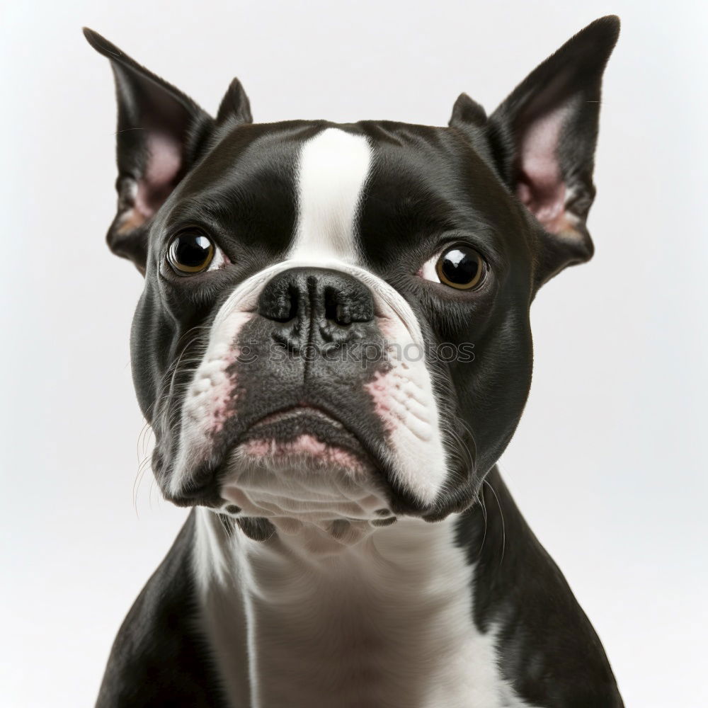 Similar – Boston Terrier Studio Portrait