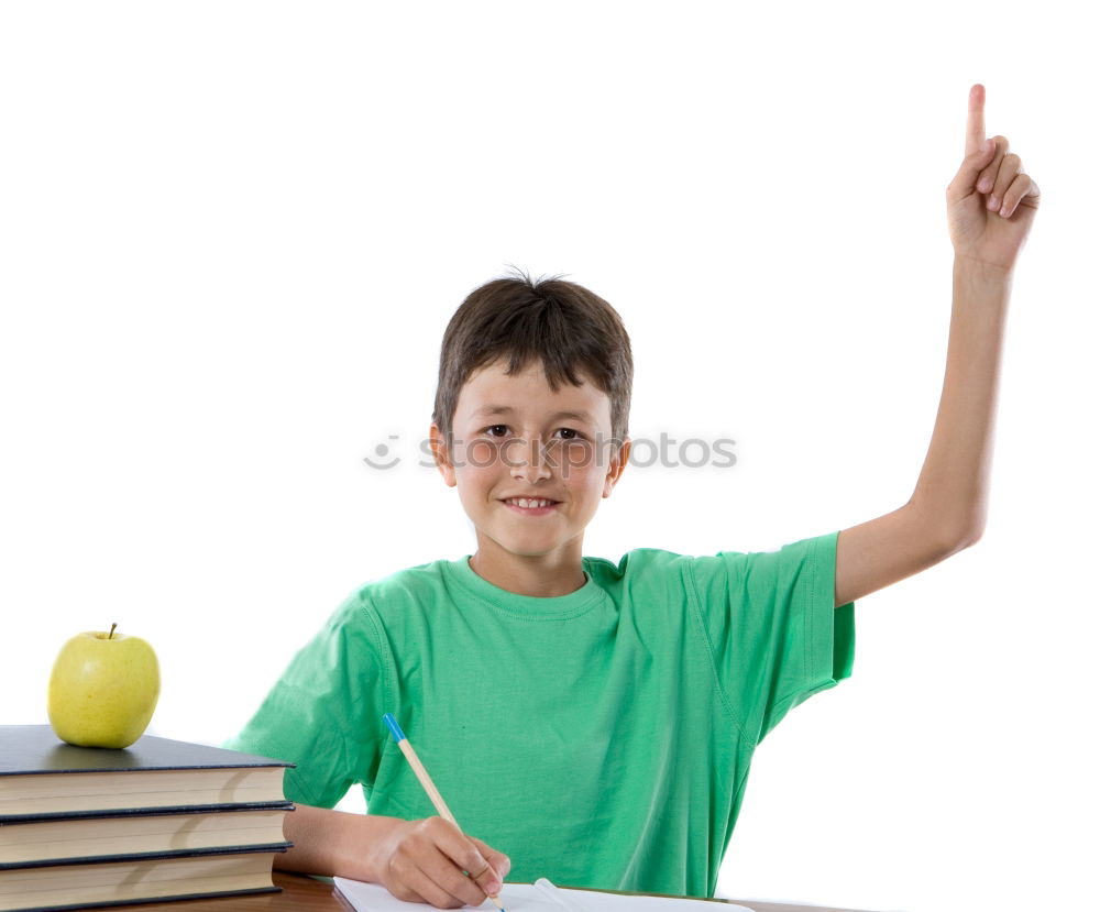 Similar – Smiling boy studying