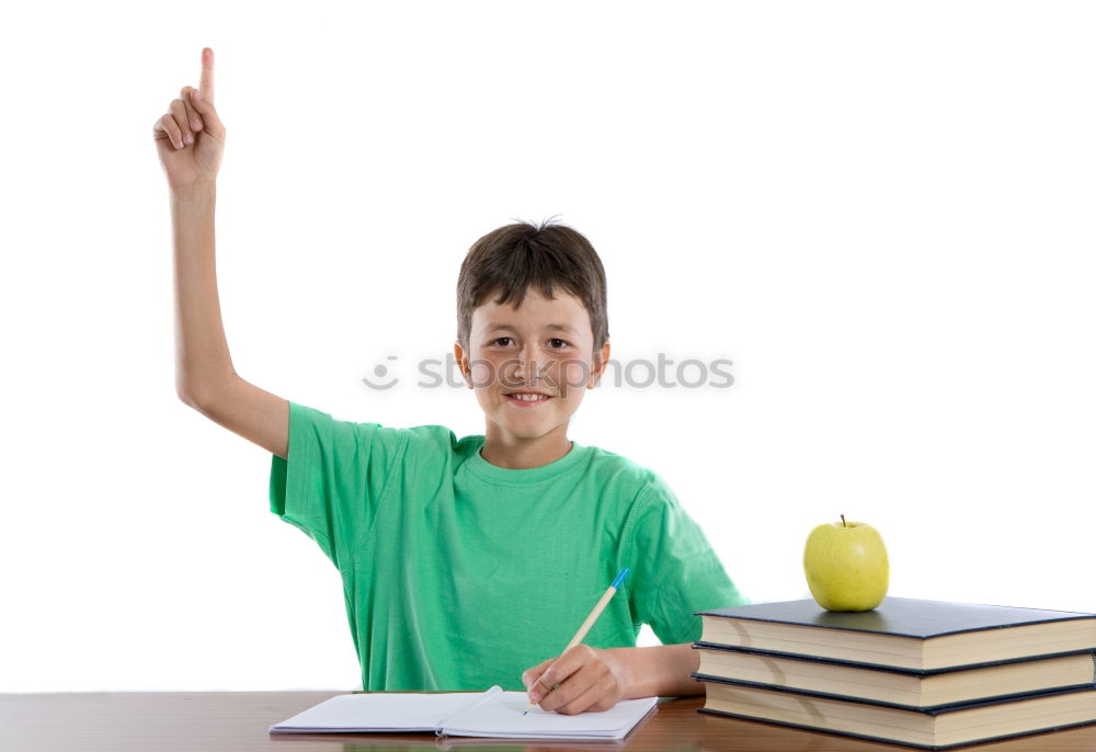 Similar – Smiling boy studying