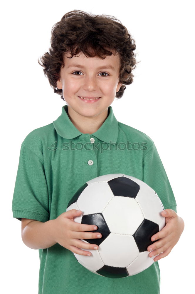 Similar – Portrait of a young boy with soccer ball. Concept of sport.