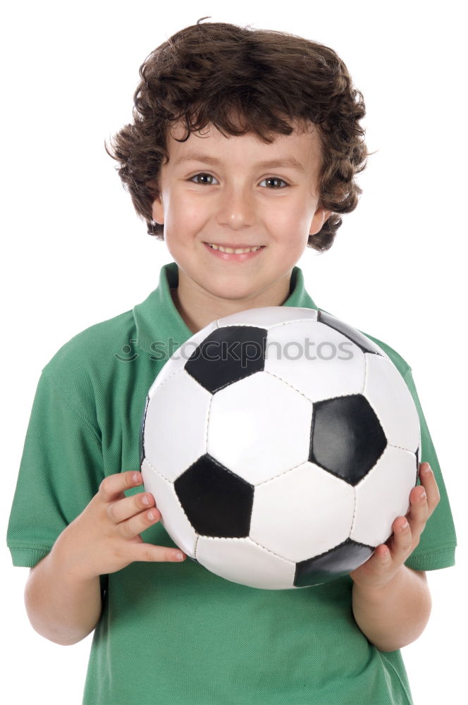 Similar – Portrait of a young boy with soccer ball. Concept of sport.