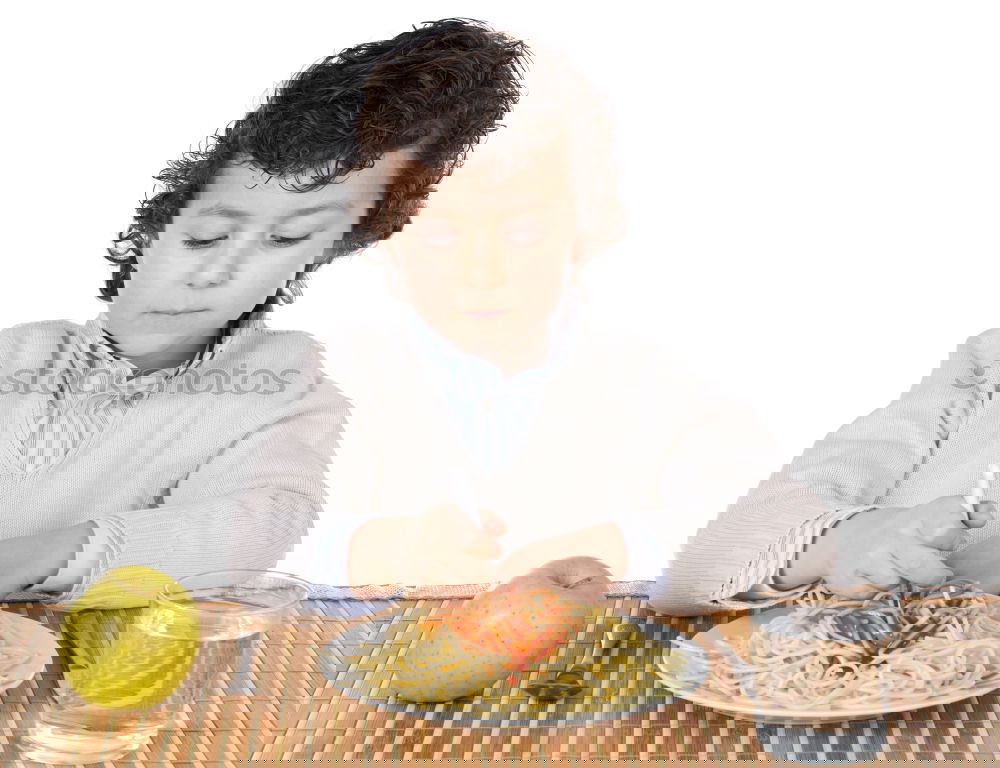 Similar – Image, Stock Photo Sad child with a meal Food