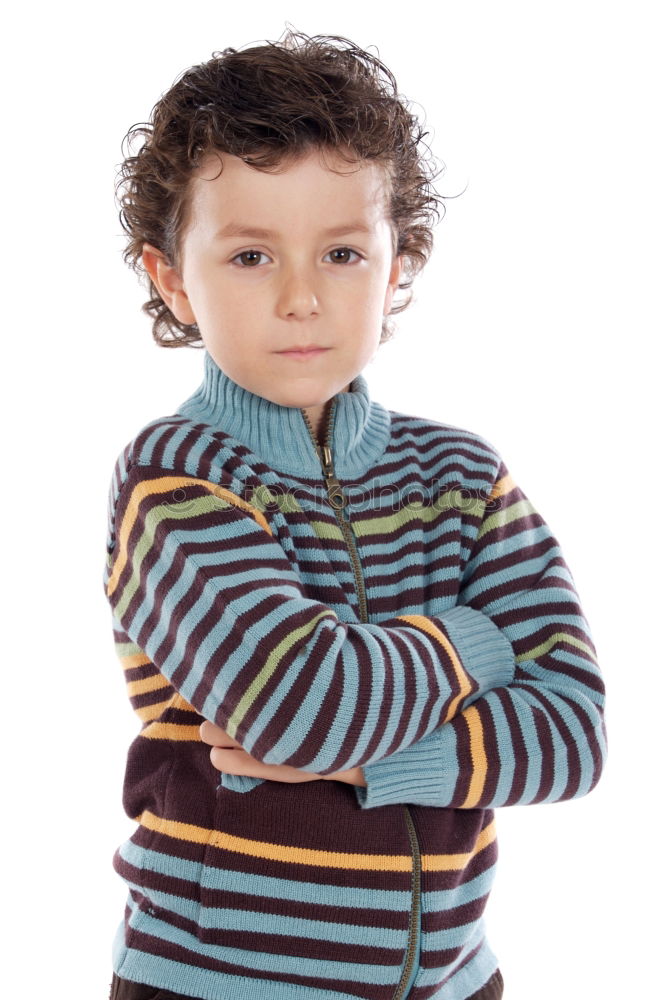 Similar – Small child with two years and curly hair looking at camera