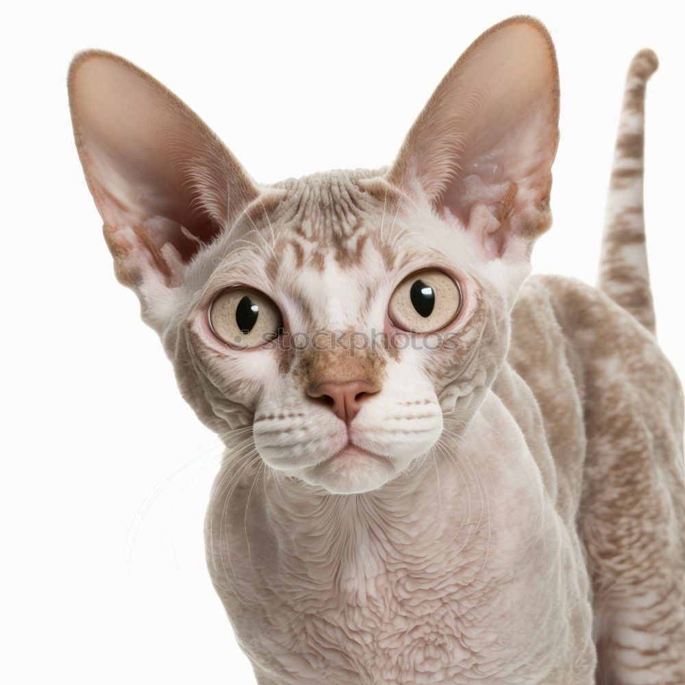 Similar – fluffy silver shaded british shorthair cat portrait on brown background