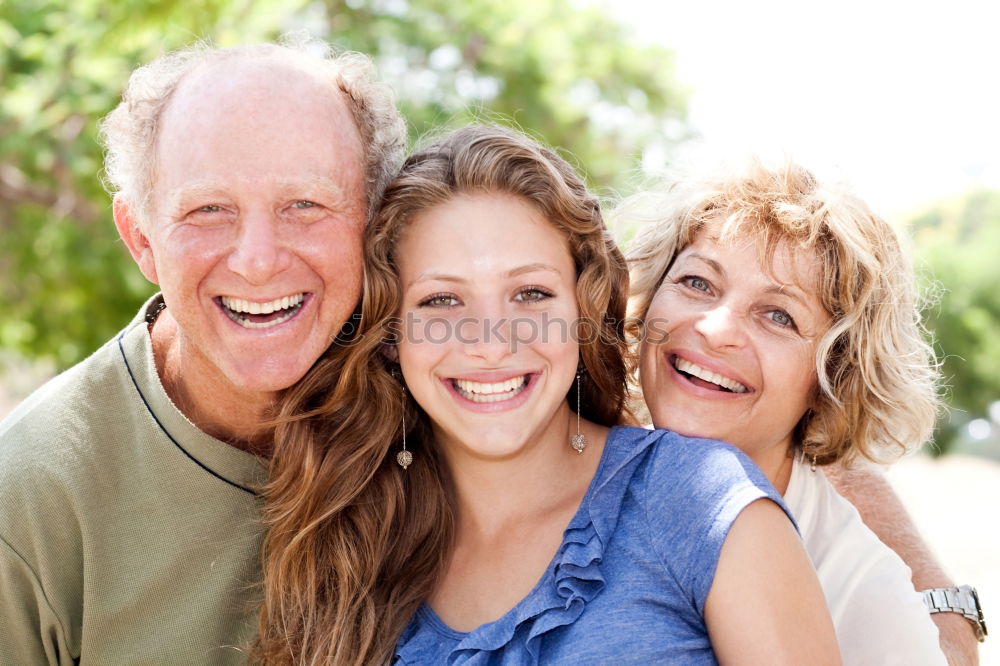 Similar – Portrait of happy father and daughter embracing on the street