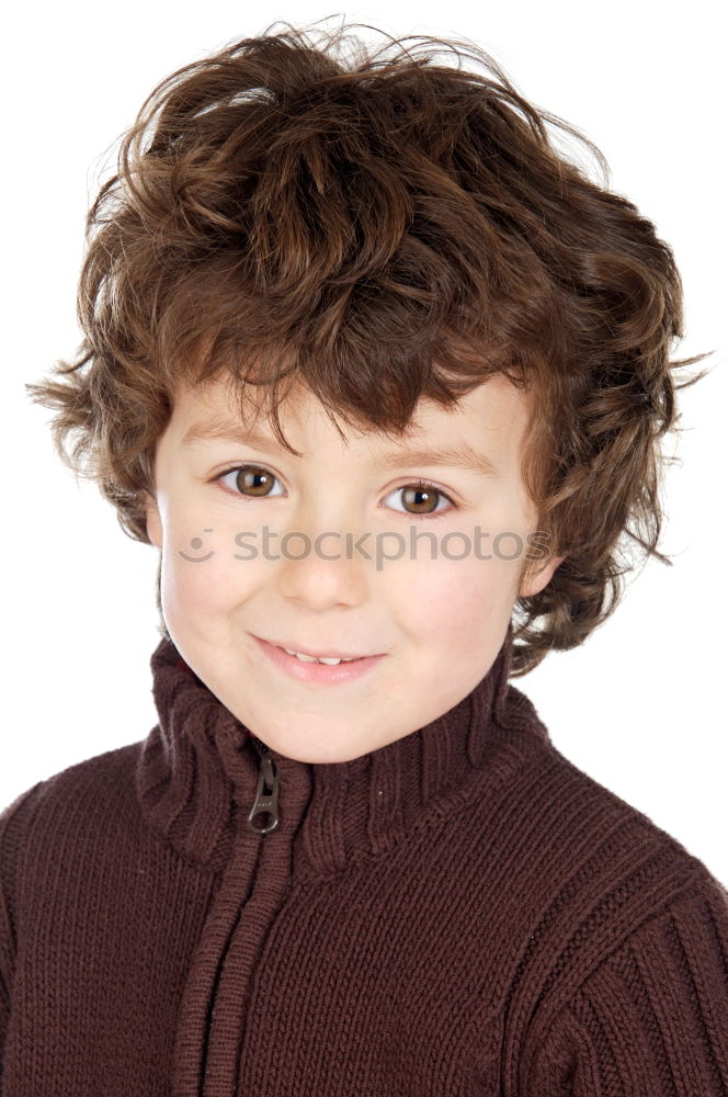 Similar – Small child with two years and curly hair looking at camera