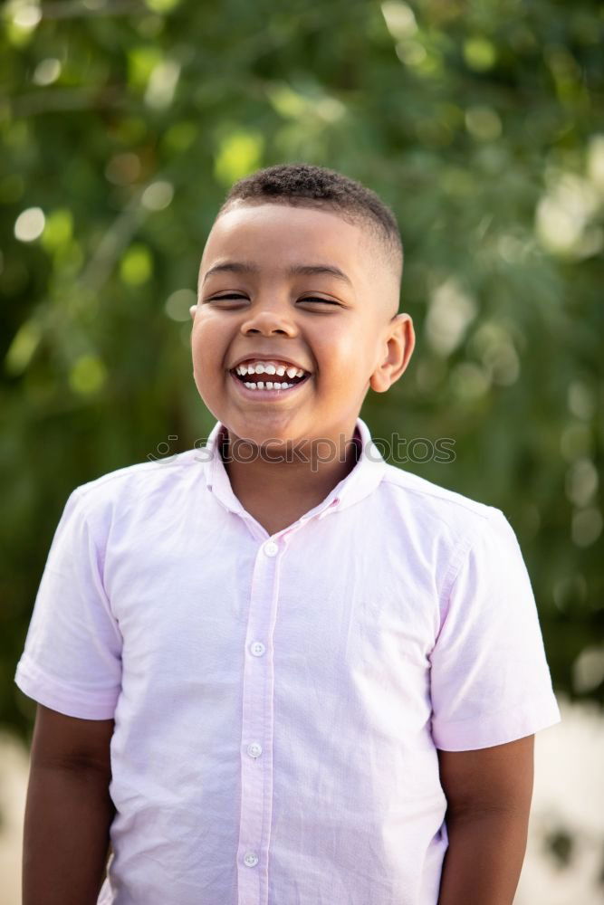 Similar – Image, Stock Photo Adorable latin child in the garden