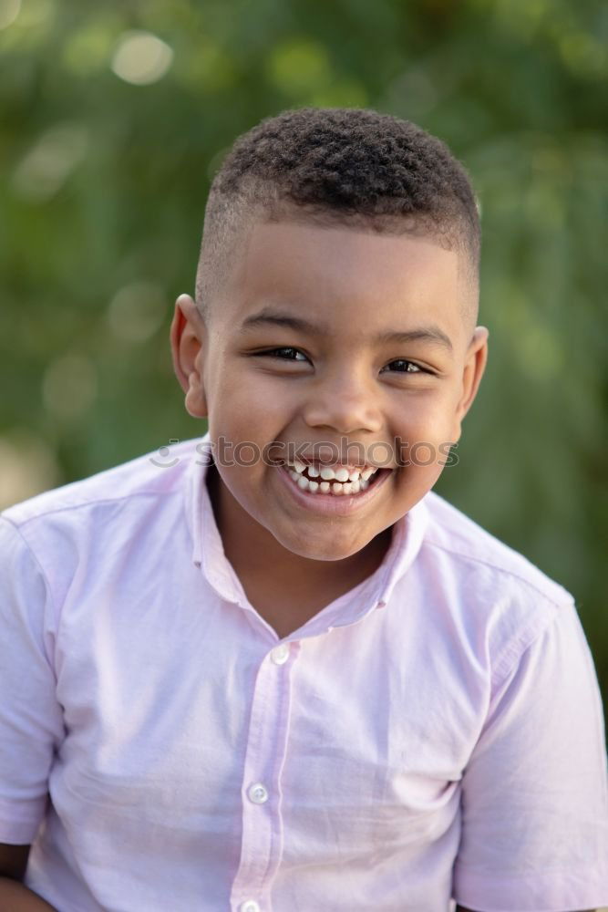 Similar – Image, Stock Photo Adorable latin child in the garden
