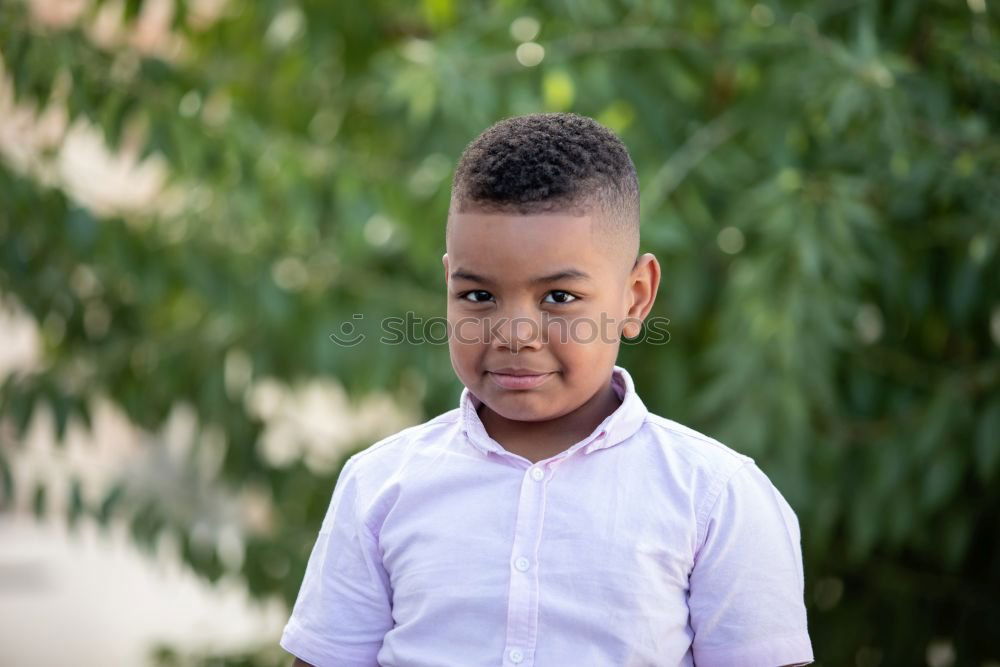 Similar – Image, Stock Photo Adorable latin child in the garden