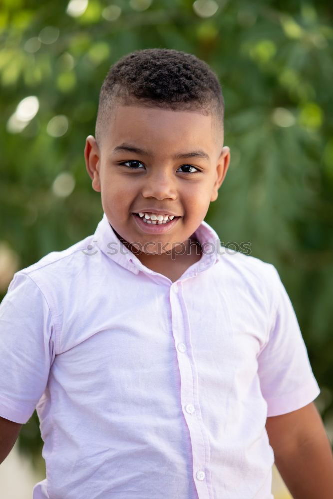 Similar – Image, Stock Photo Adorable latin child in the garden