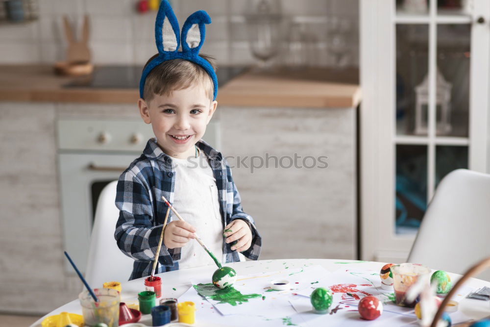 Similar – Image, Stock Photo Little kid on Christmas day on the bed with a gift