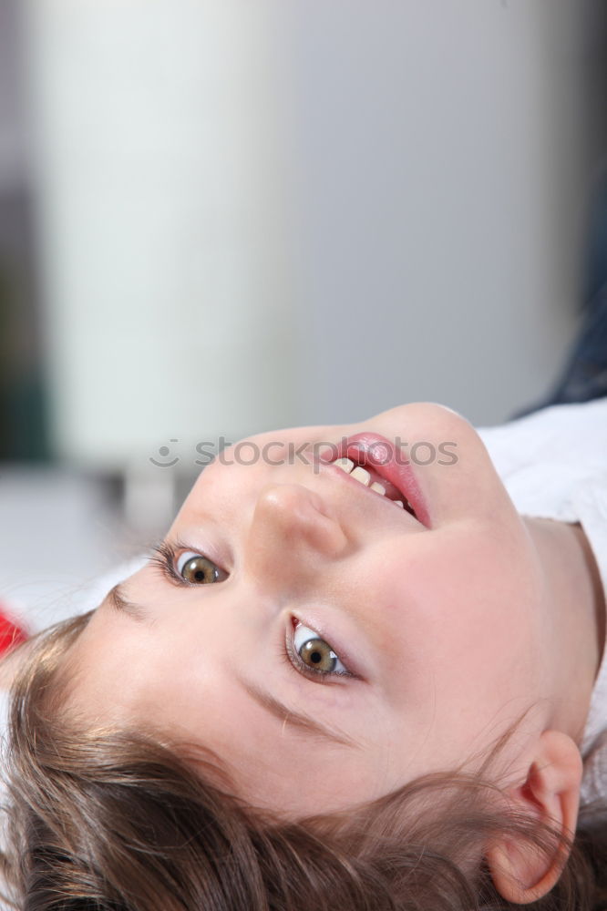 Similar – Image, Stock Photo Cute and happy little girl portrait outdoors