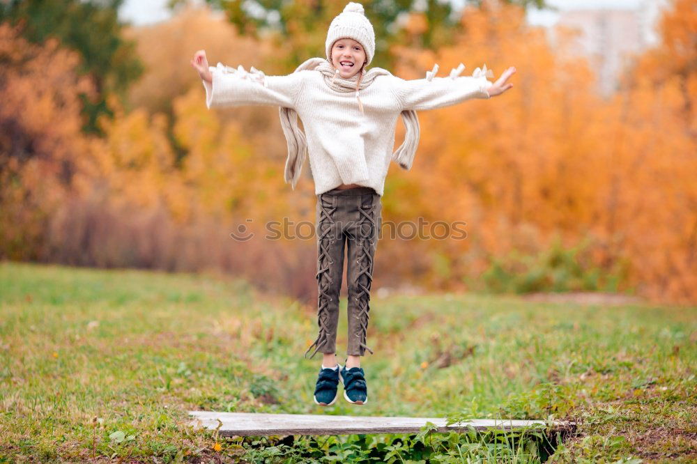 Similar – Image, Stock Photo autumnal laughing…