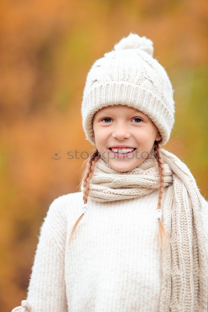 Similar – Image, Stock Photo Charming girl posing with hat