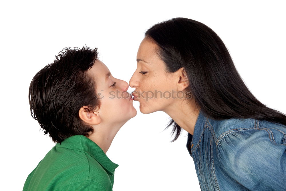 Similar – Cute kids kissing each other