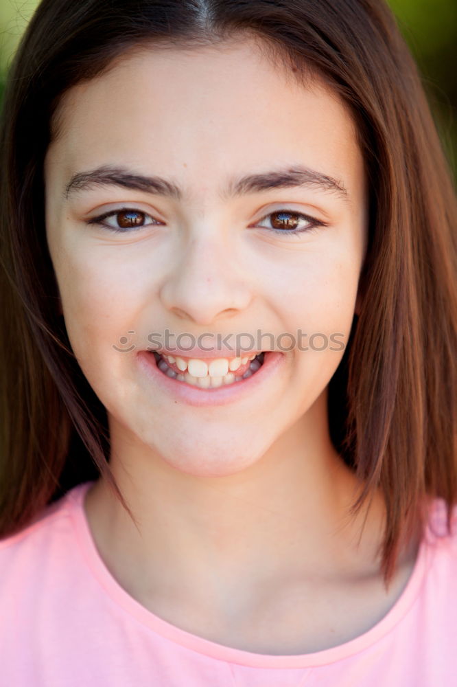 Similar – Image, Stock Photo Adorable preteen girl