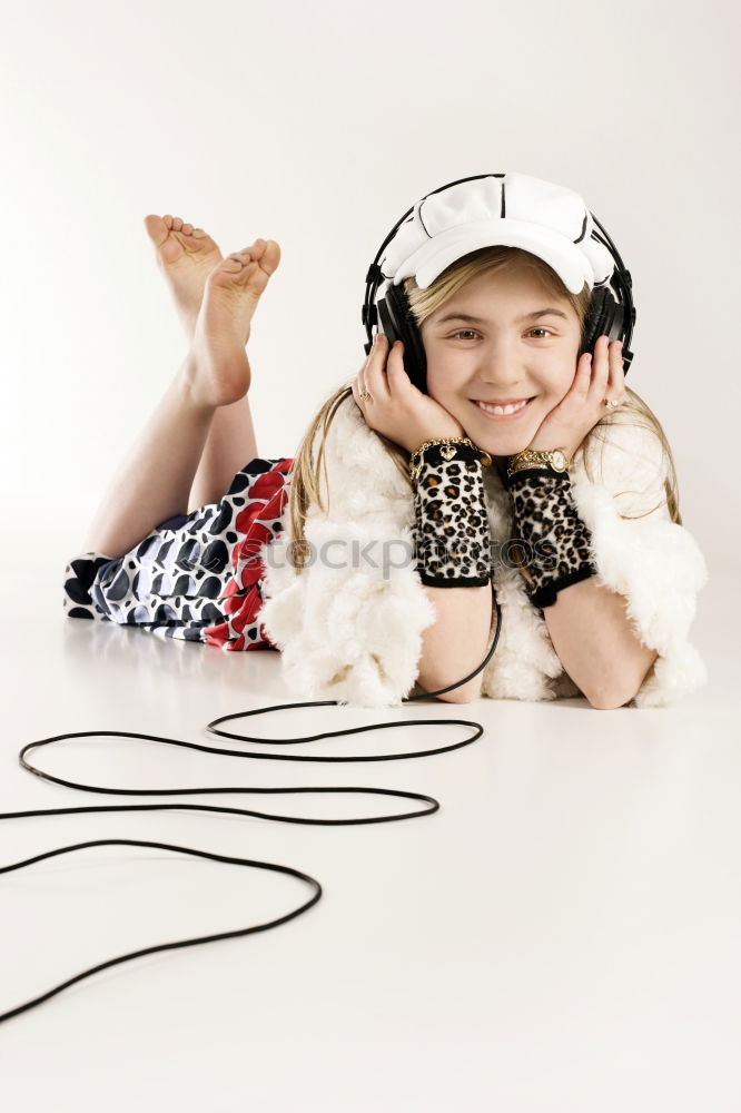 Similar – little boy with headphones