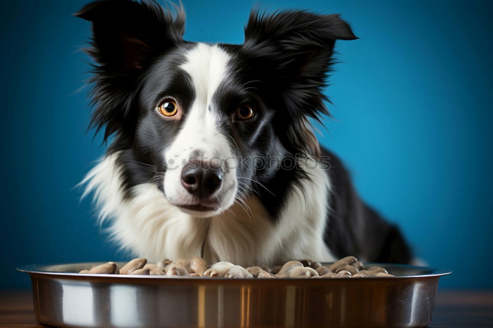 Similar – cute small dog sitting and waiting to eat