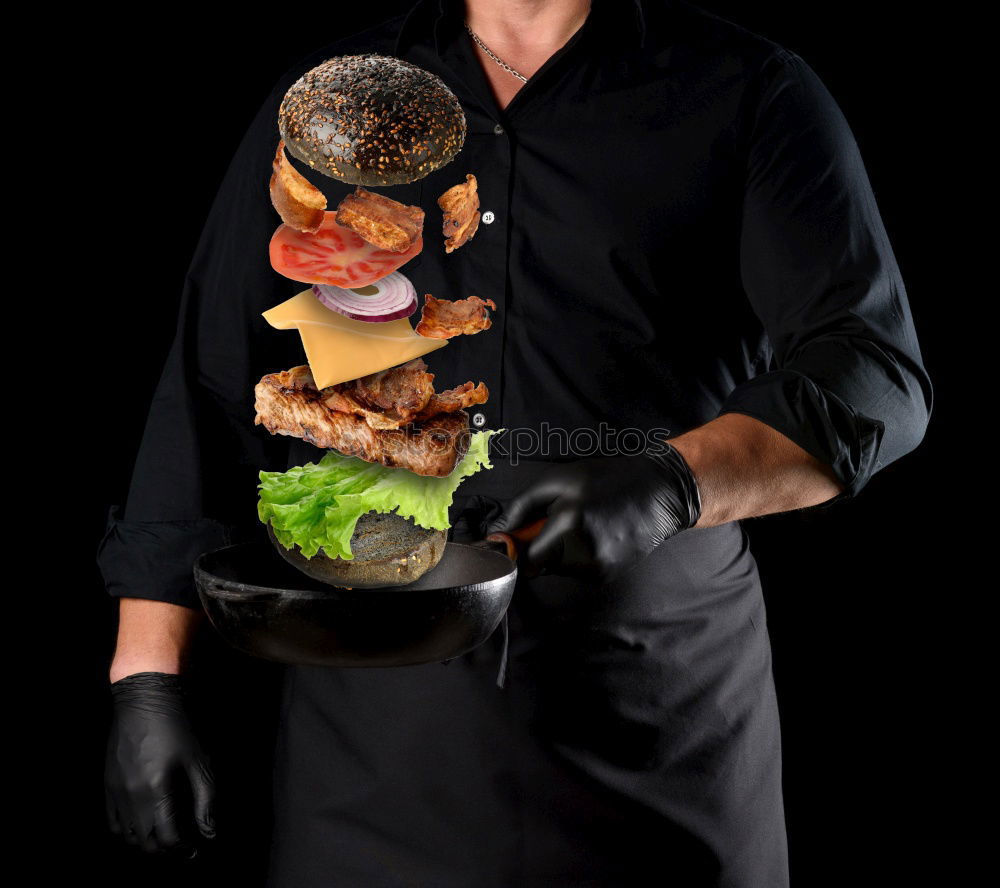 Similar – Image, Stock Photo hunger Eating Fast food