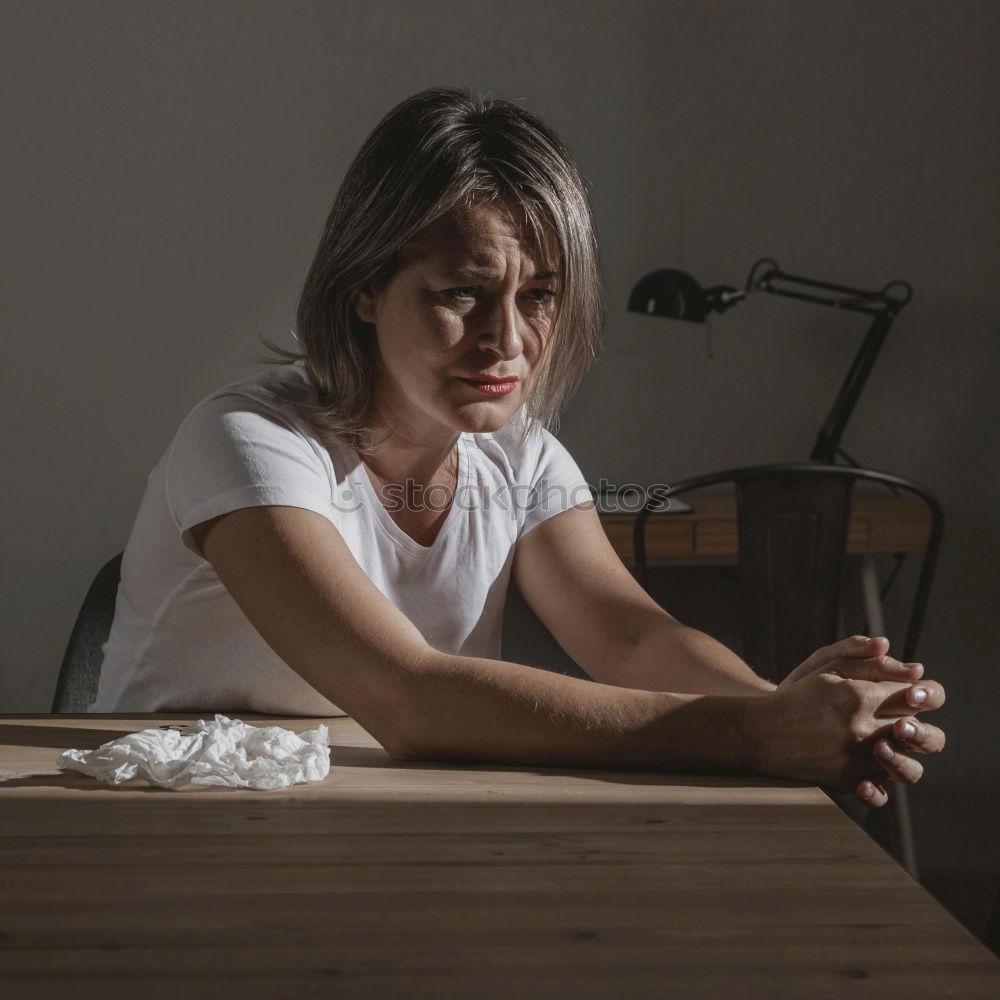 Similar – Young woman with freckles looks confidently into the camera