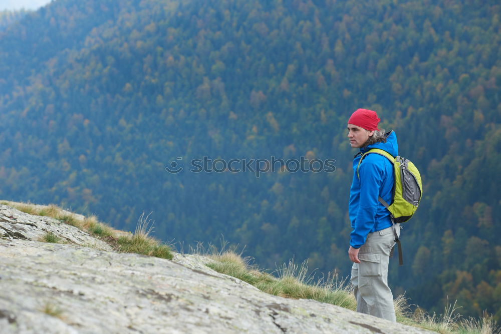 Similar – Young man on long-distance hike