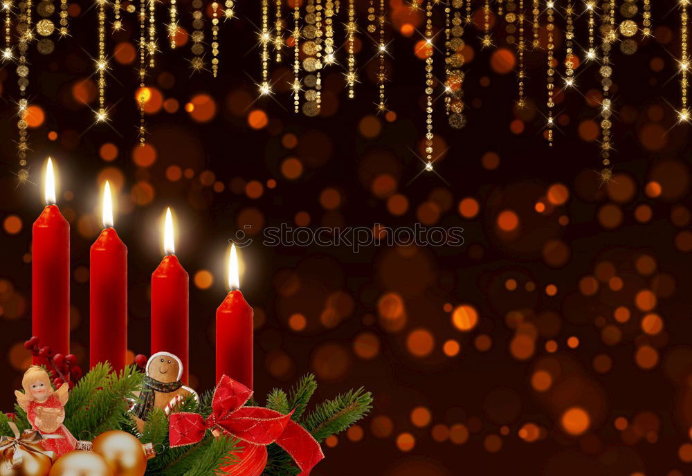 Similar – Image, Stock Photo candles on a table during christmas time