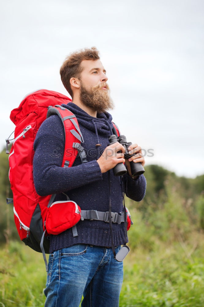 Similar – Young Backpacker enjoying of Nature.