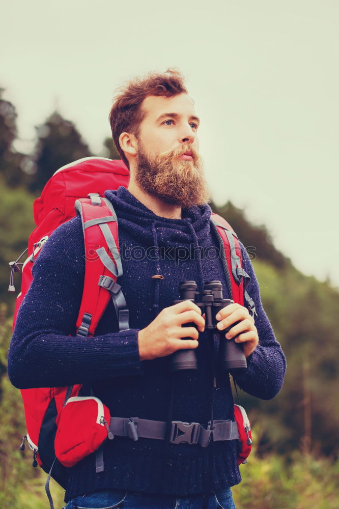 Similar – Young Backpacker enjoying of Nature.