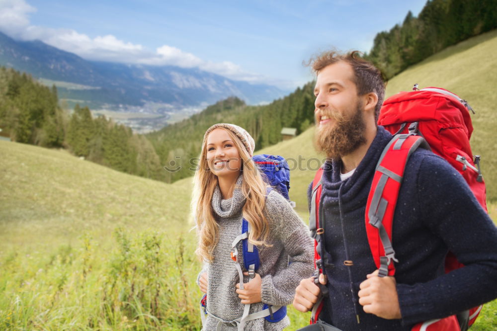 Similar – Image, Stock Photo Seniors hiking Lifestyle