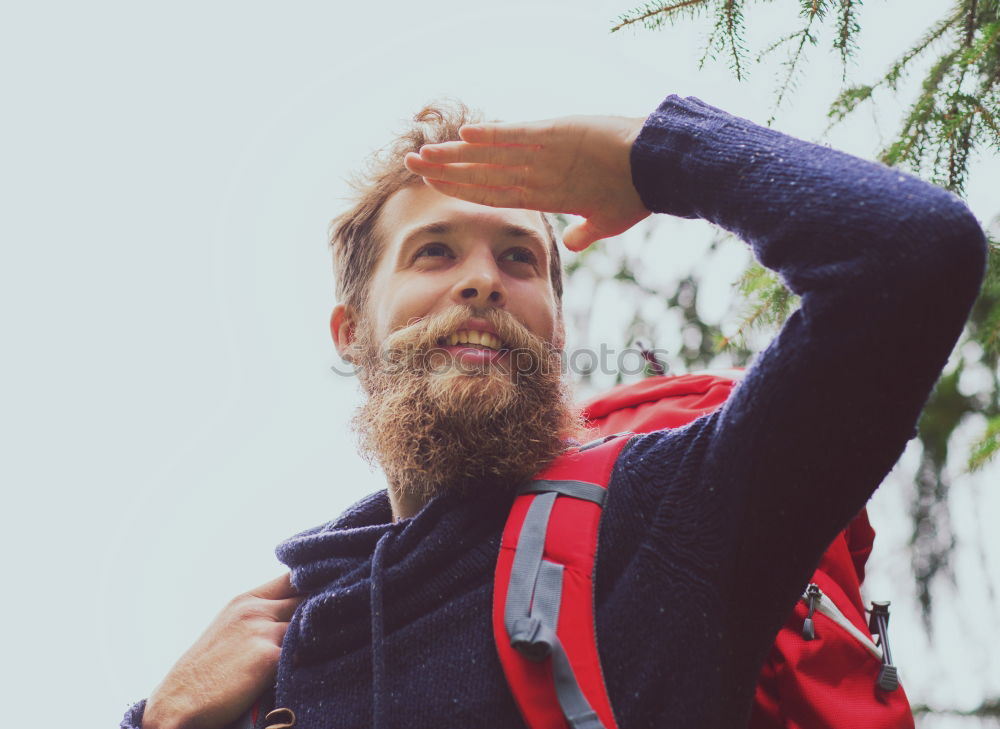 Similar – Bearded man in hat on road