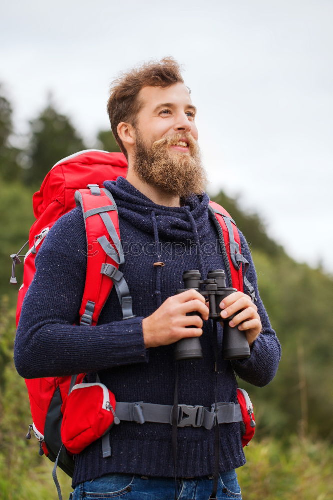 Similar – Young Backpacker enjoying of Nature.